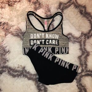 Pink sports Bra and Boy short undies